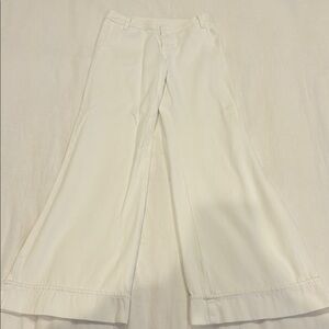 Wide-Leg Cream Pants